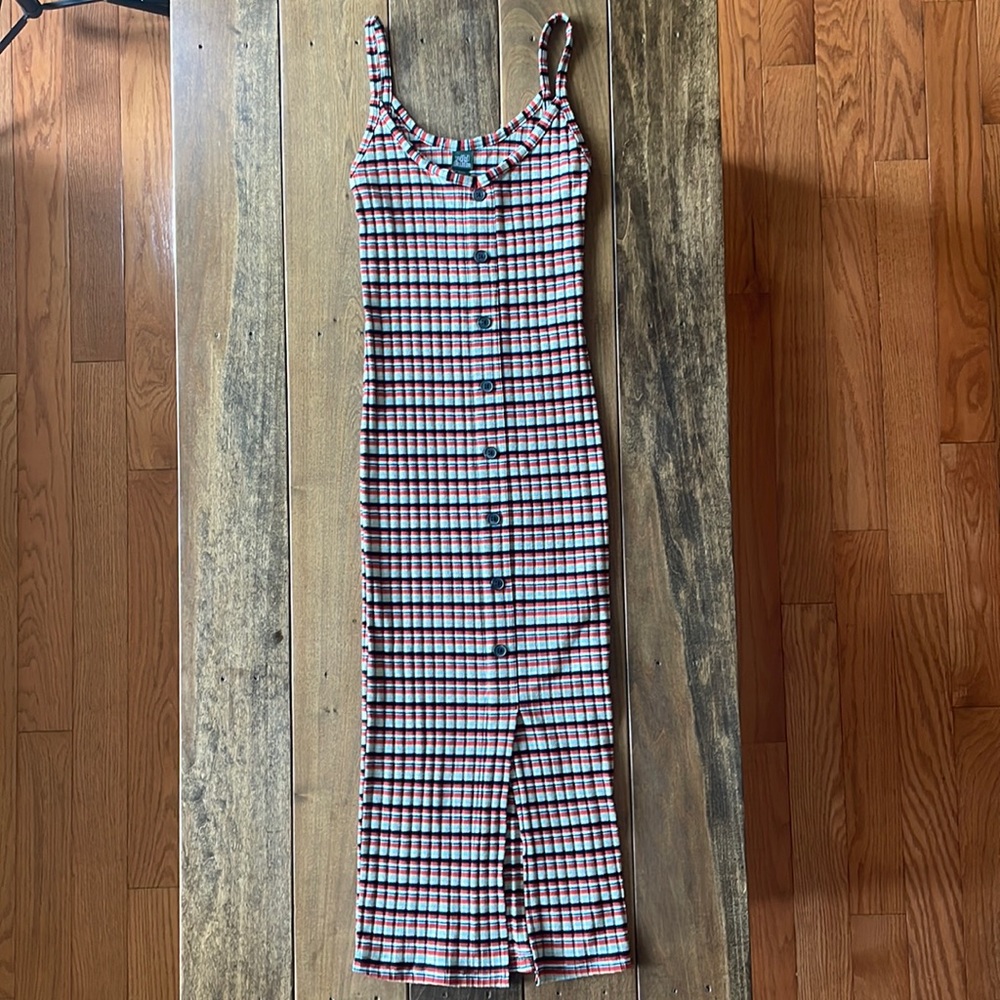 Xs striped bodycon maxi dress